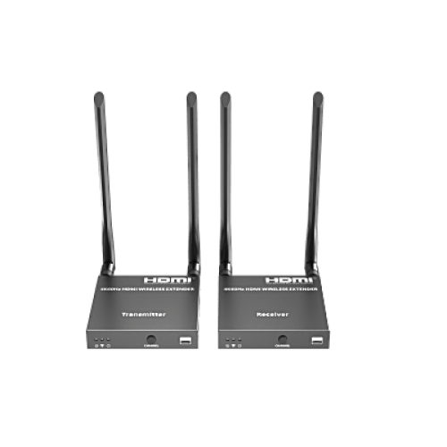 Extensor Inalámbrico HDMI| Con KVM | 4K@60Hz 4096x2160 | Tecnología ipcolor | Banda 5G 5.18-5.24 GHz | Distancia 50 m | Conexión de Hasta 1 a 4 