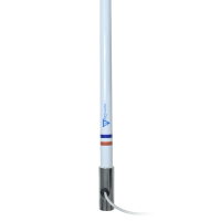 Antena Marina VHF / Fibra de Vidrio / Base Acero Inoxidable / 156-163 MHz / 6 dBi / Cable 10 m (32.8 ft) / PL-259 / Exterior Antena Marina VHF / Fibra de Vidrio / Base Acero Inoxidable / 156-163 MHz / 6 dBi / Cable 10 m (32.8 ft) / PL-259 / Exterior