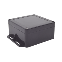 Gabinete Plástico Negro para Exterior (IP65) de 120 x 120 x 60 mm Cierre por Tornillos. Gabinete Plástico Negro para Exterior (IP65) de 120 x 120 x 60 mm Cierre por Tornillos.