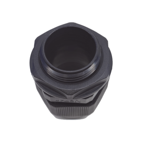 Conector Plástico Negro Tipo Glándula para Rosca NPT 1