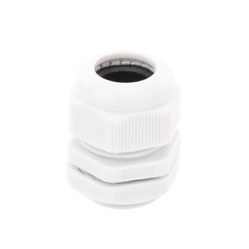 Conector Plástico Blanco Tipo Glándula para Rosca NPT 3/4