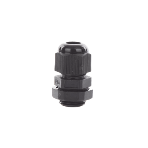 Conector Plástico Negro Tipo Glándula para Cable de 3.5 a 6 mm de Diámetro.