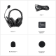 Intercomunicador Inalámbrico Binaural / Cancelación de Ruido IA / Rango 500 m (1640 ft) / Bluetooth 5.0 / Batería 1050mAh / Resistente a Lluvia