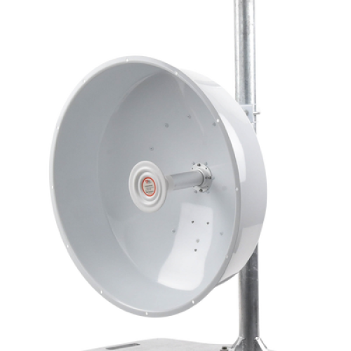 Antena direccional de alta resistencia, Ganancia 30 dBi, (4.9 -6.5 GHz), Plato hondo para mayor inmunidad al ruido, Conectores N-Hembra, Montaje y radomo incluido 