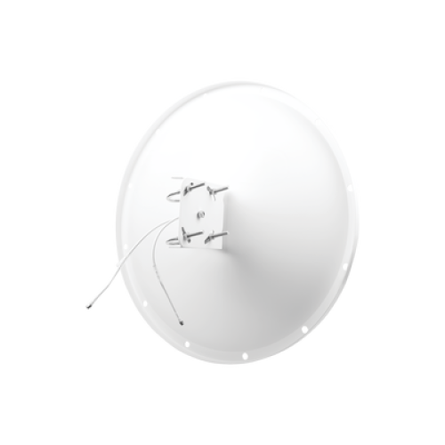 Antena Direccional con Frecuencia Extendida / 4.8 - 6.5 GHz / 28 dBi /  Jumper incluido con conector  SMA-Macho Inverso / Polaridad en 90º y 45º / Montaje incluido para torre o mástil  