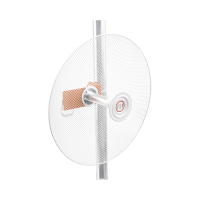 Antena direccional con diseño aerodinámico para minimiza la resistencia al viento, Ganancia de 30 dBi, frecuencia (4.9 - 6.5 GHz), Polarización doble, incluye montaje para torre o mástil Antena direccional con diseño aerodinámico para minimiza la resistencia al viento, Ganancia de 30 dBi, frecuencia (4.9 - 6.5 GHz), Polarización doble, incluye montaje para torre o mástil