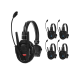 Kit 5 Intercomunicadores Inalámbricos Full-Duplex / Rango 500 m (1640 ft) / Hasta 13 Unidades / Latencia 80 ms / AEC 2.0 / Batería 24 Hrs / USB-C