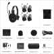 Kit 5 Intercomunicadores Inalámbricos Full-Duplex / Rango 500 m (1640 ft) / Hasta 13 Unidades / Latencia 80 ms / AEC 2.0 / Batería 24 Hrs / USB-C