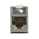 Jack Ultramax Cat6, UTP, Montaje Híbrido en Placa de Pared (Plano y Angulado), Color Gris, Punch Down