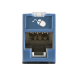 Jack UltraMAX Cat6, UTP, Montaje Híbrido en Placa de Pared (Plano y Angulado), Color Azul, Punch Down