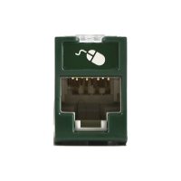 Jack Ultramax Cat6, UTP, Montaje Híbrido en Placa de Pared (Plano y Angulado), Color Verde, Punch Down