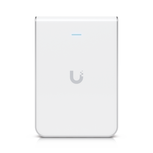 Access Point UniFi U6 In Wall/Montaje p/pared, WIFI 6 2.4 Y 5 Ghz, hasta 5.3 Gbps, 1 pto PoE In, 4 ptos secundarios (1 PoE Out)