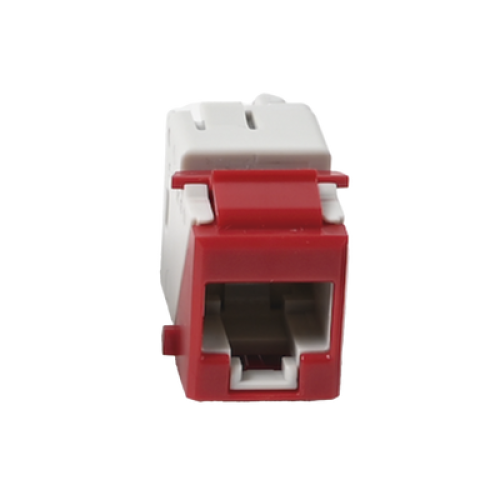 Jack Ultramax Cat6, UTP, Tipo Keystone, Color Rojo, Punch Down