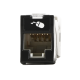 Jack Ultramax Cat6a, Utp, Montaje Híbrido en Placa de Pared (Plano y Angulado), Color Negro, Punch Down