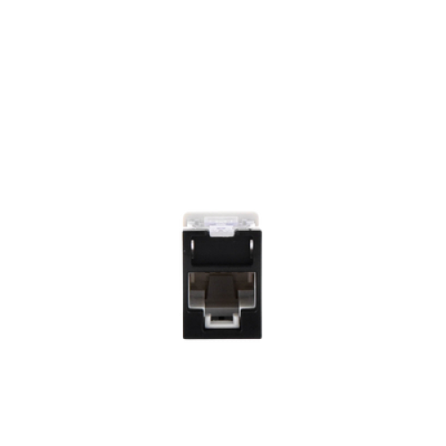 Jack Ultramax Cat6a, Utp, Montaje Híbrido en Placa de Pared (Plano y Angulado), Color Negro, Punch Down