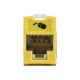 Jack Ultramax Cat6a, Utp, Montaje Híbrido en Placa de Pared (Plano y Angulado), Color Amarillo, Punch Down