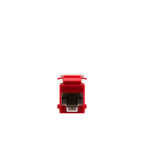 Jack Ultramax Cat6a, Utp, Tipo Keystone, Color Rojo, Punch Down