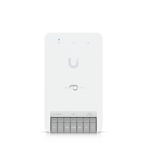 Centro de Control de Acceso Compacto Ubiquiti UniFi / Terminal de Bloqueo 12V / Entradas Adicionales Sensor y Botón / Alimentación PoE++ / Conexión para Dos Lectores o Cámaras / Uso Interior
