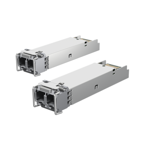 UFiber Módulo SFP, transceptor MiniGibic MultiModo 1.25 Gbps, distancia 550m, conectores LC, paquete de 2 piezas