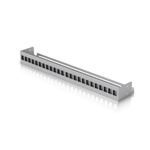 UACC Rack Patch Panel Blank 24 Puertos - Panel Patch Keystone 1U con Barra de Gestión de Cables y Estética Uniforme