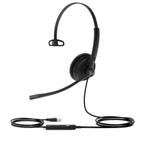Diadema Alámbrica UH34 Lite Mono Teams de Yealink USB-C/A con Almohadillas de Espuma Diadema Alámbrica UH34 Lite Mono Teams de Yealink USB-C/A con Almohadillas de Espuma