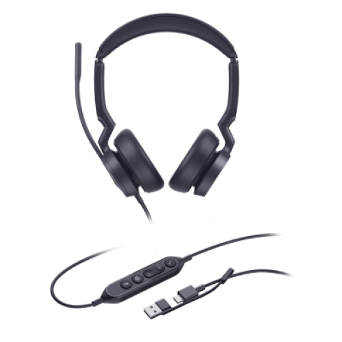 Diadema Alámbrica Yealink UH46 Dual USB-C/A Certificada con Microsoft Teams