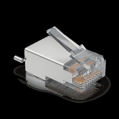 Paquete de 100 Conectores RJ45 Blindados Diseñados para Cables Ethernet UISP (UISP Cable Pro y Cable Carrier)