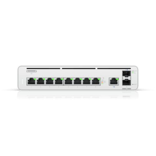 Consola UISP de Ubiquiti / Gateway y Switch de Red Gigabit / Controlador con Plataforma UISP para gestión remota de WISP (airMAX, airFiber, uFiber, LTU, edgeMAX, airCube) / 128 GB SSD / (1) WAN 1GbE / (1) WAN SFP+10G / (8) puertos LAN GbE RJ45 