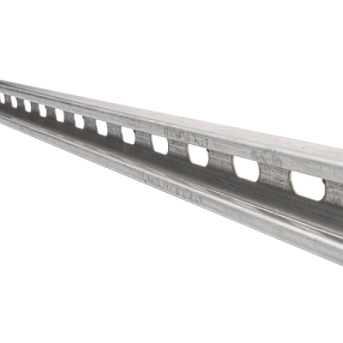 Unicanal perforado 4x2, 3000 mm, con acabado Electro Zinc