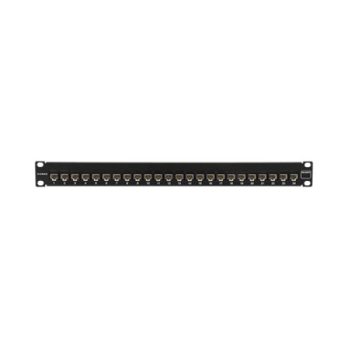 Patch Panel UltraMAX. UTP, Precargado con Jacks Cat6, 24 Puertos, Plano, 1U