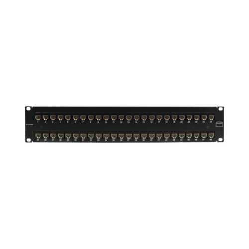 Patch Panel Ultramax. UTP, Precargado con Jacks Cat6A, 48 Puertos, Plano, 2U