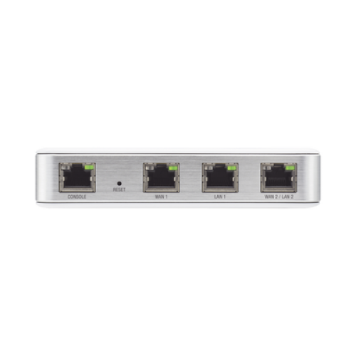 Router UniFi puertos Ethernet Gigabit, desempeño de 1 Mpps, hasta 100 dispositivos en LAN, bloqueo de tráfico por categoría, administración desde la nube 
