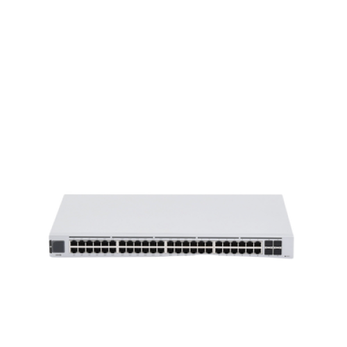UniFi Switch USW-48-POE, Capa 2 de 48 puertos (32 puertos PoE 802.3af/at + 16 puertos Gigabit) + 4 puertos 1G SFP, 195W, pantalla informativa