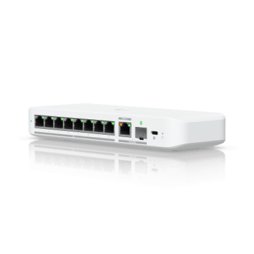 USW Flex 2.5G Switch de 8 Puertos 2.5GbE, con un Puerto de Enlace Ascendente Combinado RJ45/SFP+ de 10 GbE, Incluye Adaptador ca/cc USW Flex 2.5G Switch de 8 Puertos 2.5GbE, con un Puerto de Enlace Ascendente Combinado RJ45/SFP+ de 10 GbE, Incluye Adaptador ca/cc