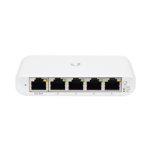 Switch UniFi Administrable Compacto de 5 Puertos 10/100/1000 Mbps, soporta entrada de PoE 802.3af/at