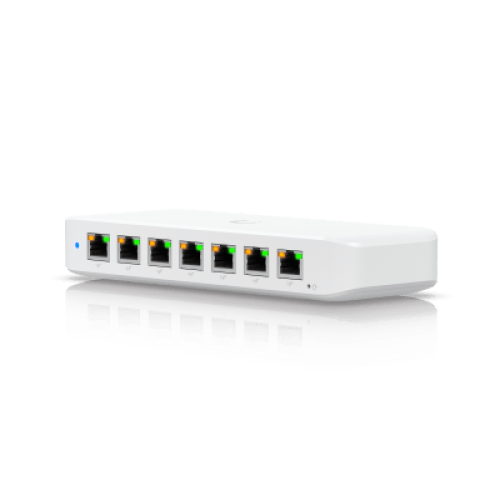USW Ultra 210W Switch de 8 Puertos GbE (7 Puertos PoE+ y 1 Puerto Entrada PoE++) con Opciones de Montaje Versátiles