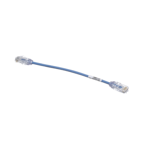 Cable de Parcheo TX6, UTP Cat6, Diámetro Reducido (28AWG), Color Azul, 20 cm (7.87 pulgadas)