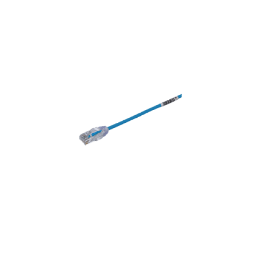 Cable de Parcheo TX6, UTP Cat6, Diámetro Reducido (28AWG), Color Azul, 0.5 Metros (1.64 Pies)