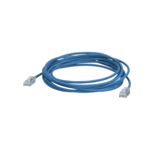 Cable de Parcheo TX6, UTP Cat6, Diámetro Reducido (28AWG), Color Azul, 30.48 Metros (100 Pies)