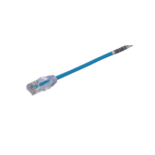 Cable de Parcheo TX6, UTP Cat6, Diámetro Reducido (28AWG), Color Azul, 30.48 Metros (100 Pies)