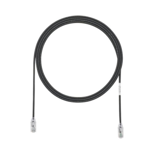 Cable de Parcheo TX6, UTP Cat6, Diámetro Reducido (28AWG), Color Negro, 3.05 Metros (10 Pies)