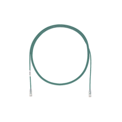 Cable de Parcheo TX6, UTP Cat6, Diámetro Reducido (28AWG), Color Verde, 3.05 Metros (10 Pies)