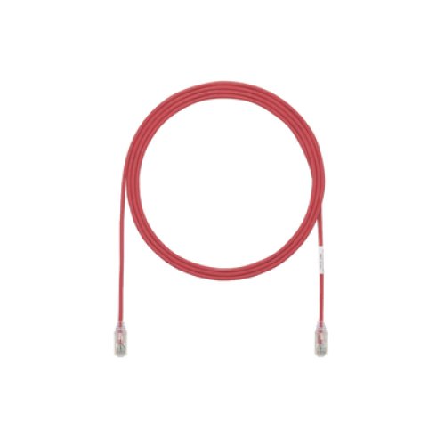 Cable de Parcheo TX6, UTP Cat6, Diámetro Reducido (28AWG), Color Rojo, 3.05 Metros (10 Pies)