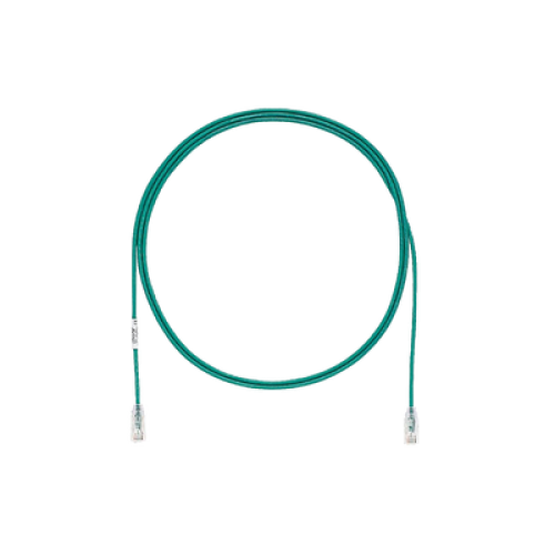 Cable de Parcheo TX6, UTP Cat6, Diámetro Reducido (28AWG), Color Verde, 0.3 Metros (1 Pie)