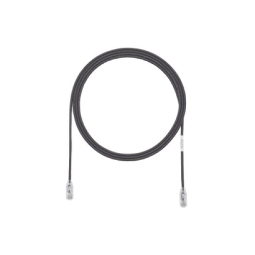 Cable de Parcheo TX6, UTP Cat6, Diámetro Reducido (28AWG), Color Negro, 0.91 Metros (3 Pies)