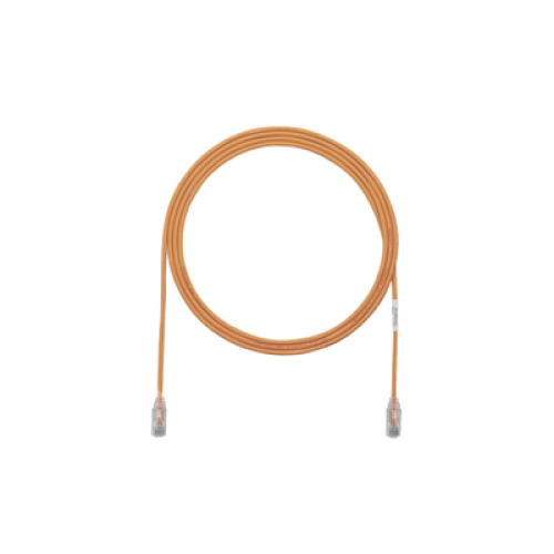 Cable de Parcheo TX6, UTP Cat6, Diámetro Reducido (28AWG), Color Naranja, 0.91 Metros (3 Pies)