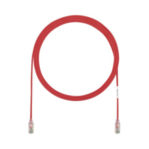 Cable de Parcheo TX6, UTP Cat6, Diámetro Reducido (28AWG), Color Rojo, 0.91 Metros (3 Pies)