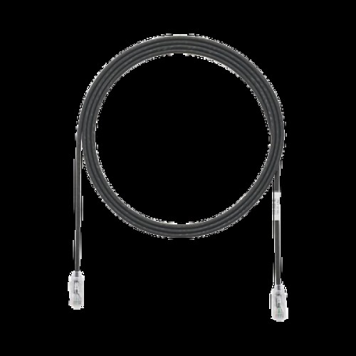 Cable de Parcheo TX6, UTP Cat6, Diámetro Reducido (28AWG), Color Negro, 1.52 Metros (5 Pies)