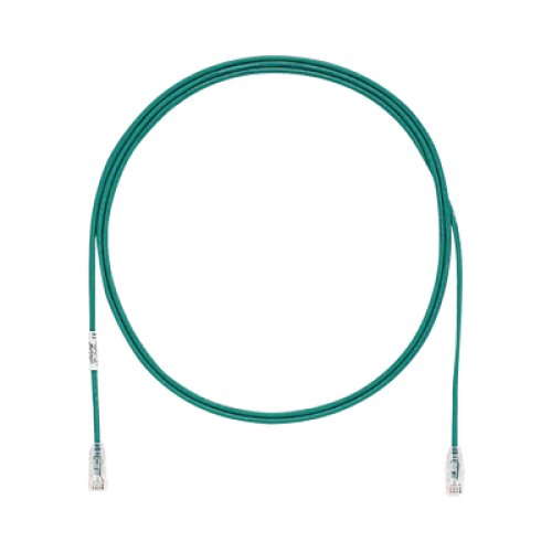 Cable de Parcheo TX6, UTP Cat6, Diámetro Reducido (28AWG), Color Verde, 1.52 Metros (5 Pies)