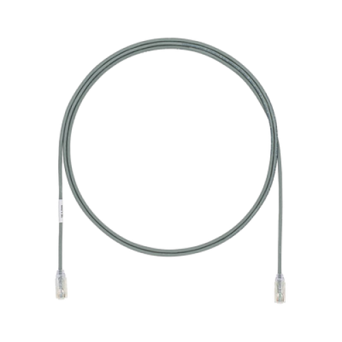 Cable de Parcheo TX6, UTP Cat6, Diámetro Reducido (28AWG), Color Gris, 1.52 Metros (5 Pies)